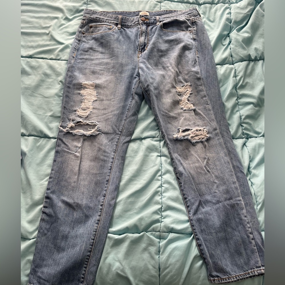 adorable Distressed J. Crew jeans